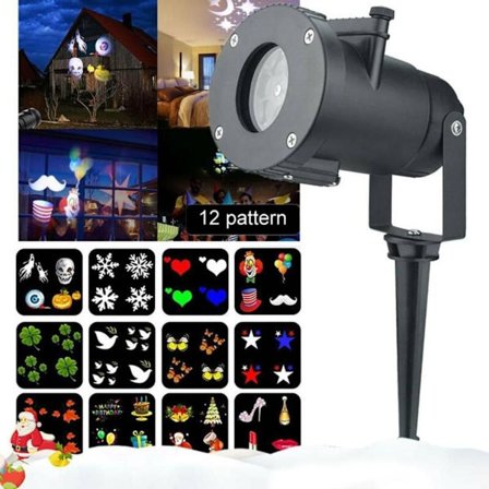 Jule LED Laser Projektor Utendørs Landskap Projeksjonslampe Lyseffekt KLB