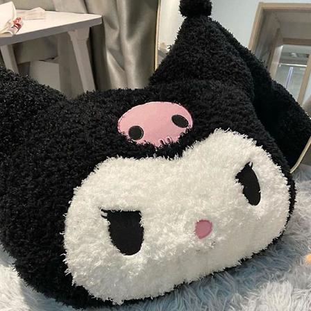 40*45cm Kawaii Sanrios Plyschkudde Kuromi My Melody Kirby Animedocka Leksaker Mjuk Plysch Födelsedagspresent Till Barn [DB] 45CM 45CM Black-kuromi-2