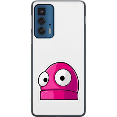 Kompatibel Mobilcover til Motorola Motorola Edge 20 Pro Rosa tegneseriefigur med store øjne i legende og humoristisk stil