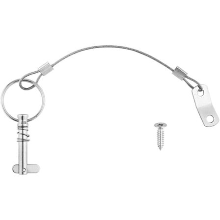 6,3 mm 1/4 tommer hurtigudløserpin med snor til båd Bimini Top Deck