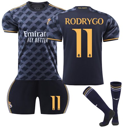 2023-2024 Real Madrid Bortedrakt for barn nr. 11 Rodrygo O_yu