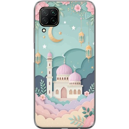 Kompatibel Mobilcover til Huawei P40 lite Håndtegnet rejseinspireret mønster med verdenskort, fly, hjerter og vintage eventyrstema