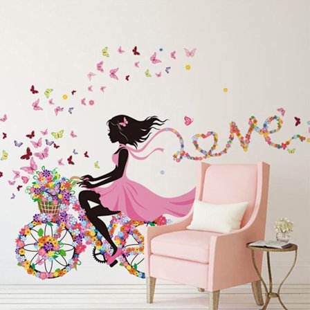 Blomsterveggklistremerker tegneserie Floral Fairy 1 1