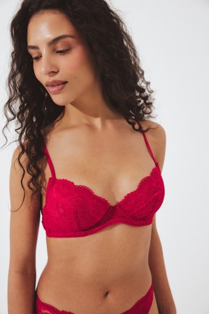 NA-KD Bügel-BH aus Spitze - BHs - Rot - EU 75D