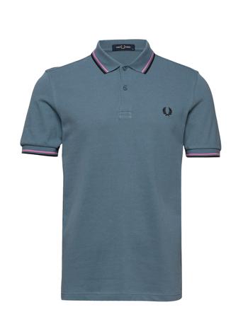 Twin Tipped Fp Shirt Polos Short-sleeved Sininen Fred Perry