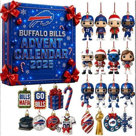 2025 Ny Adventskalender Blind Box Hänge Buffalo Bills Adventskalender
