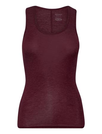 Top T-shirts & Tops Sleeveless Vinröd Schiesser