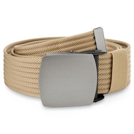Virtus | Beige Auto-lock Canvas Belt for Men - Leather Belts