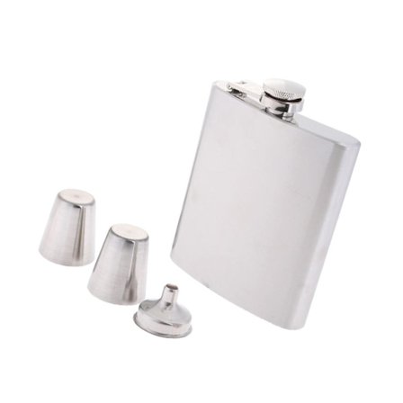 1/2/3 7oz Rostfritt Stål Höftflaska Set Fickplunta med Typ A