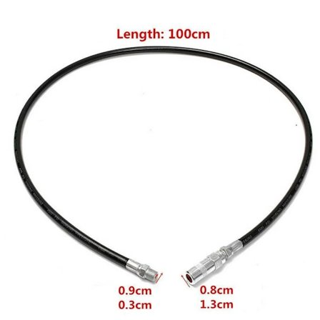 100 cm bærbar fleksibel bil SUV forlengelse smørepistol slange kraftig med kobling gummi svart gadget biltilbehør