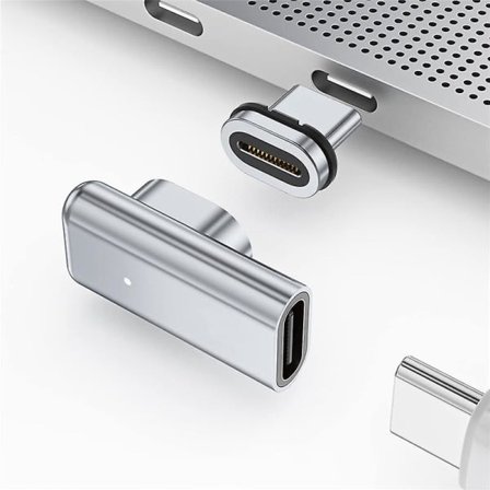 USB C Magnetisk Adapter 24pin Typ C Kontakt 40gbp/s Pd 100w Snabbladdningsomvandlare för 3