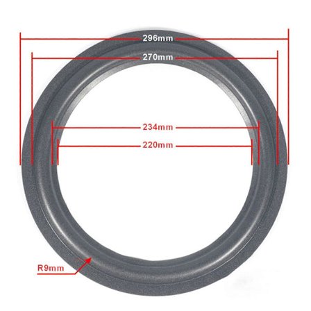 4/5/6,5/8/10/12-tommers høyttalerskum surround subwoofer woofer sirkel kant skum forbedrer lydkvaliteten kompatibel med bærbare enheter rød 10 tommer