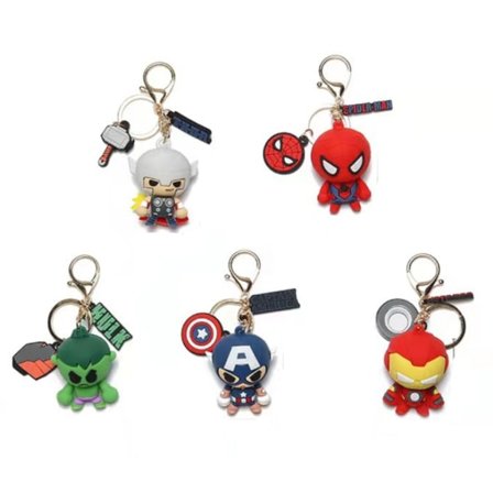 5 stk Marvel Fan Nøkkelringer Superhelt Avengers Nøkkelring Nøkkelring IC