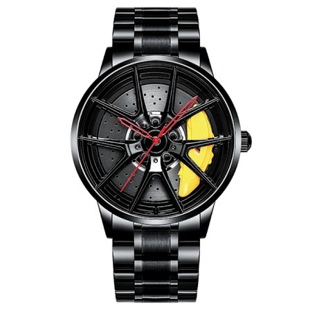 NEKTOM Fälgklocka Hub Klockor Superbil Fälgklockor Hjulklocka Vattentäta Herrklockor Herrklocka Herr Hjul Armbandsur Klocka