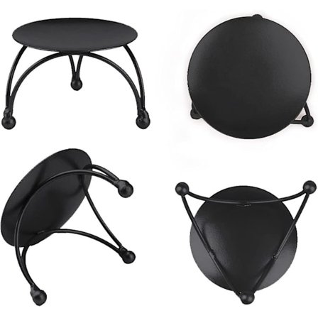 4 kpl rautapylväskynttilän alusta koristeelliseen kynttilänjalkaan