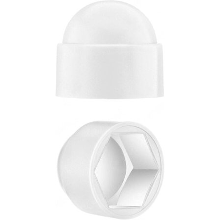 M10 møtrikhætter til 17 mm nøgle Hvid 50 stk. [HK]