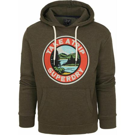 Superdry Hoodies Grøn, Herre, Størrelse: XL