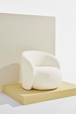 Jotex - Sessel Sperrholz/Polyester/Polyätherschaum/Teddyfleece Bloom - Kaufen Pastill - Möbel bei Jotex