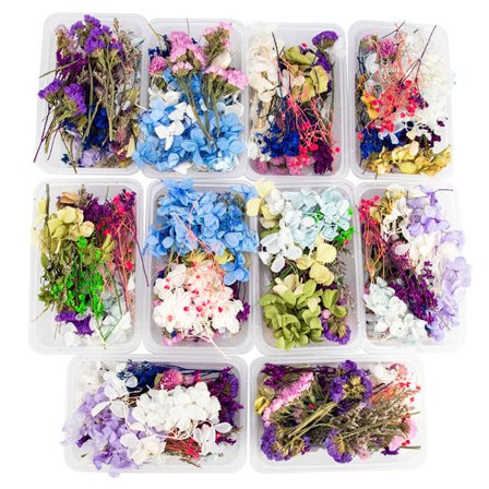 1 æske tørrede blomster DIY tilbehør Aromaterapi lys Epoxy Resionesize