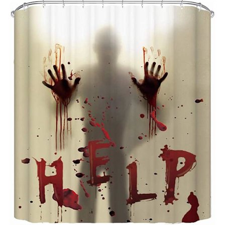 71 tum x 71 tum Halloween Duschdraperi Fönstergardiner,