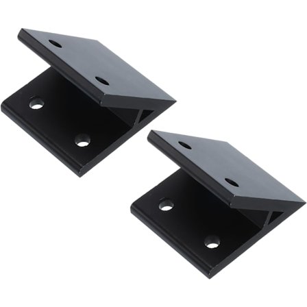 2 stk. 45 graders aluminium vinkelprofil hjørnebeslag, hjørneforbindelsesstykker (Svart)