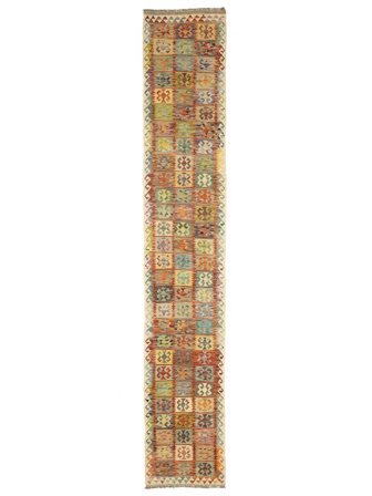 Orientalisk Kelim Afghan Old Style 83X480 Hallmatta Ull, Afghanistan