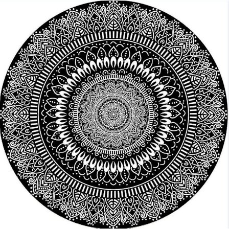 Inomhus Och Utomhus Matta Runt Blomman