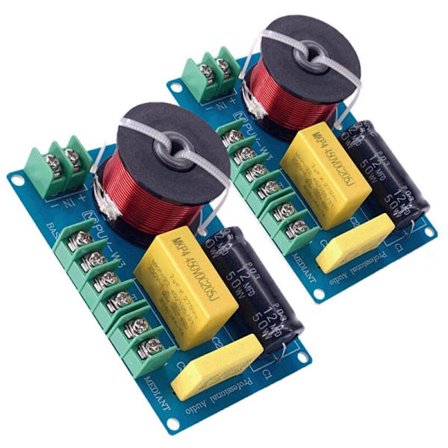 2 stk. 200W 3-vejs Hifi-lydfilterkredsløb Stereo-højttaler-delefilter Diskant/bas 3 enheder Frekvensdelere