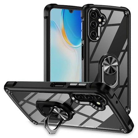 Etui til Samsung Galaxy A16 5G/A16 4G med legeringslinseramme, PC+TPU-støtteben, telefonbagcover