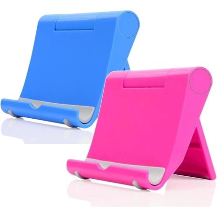 Mobiltelefonholder til skrivebord 2-pak Mobiltelefonholdere Desktop Tablet Stand, Foldable Phone Dock Universal Justerbar Tablet Stand til skrivebord
