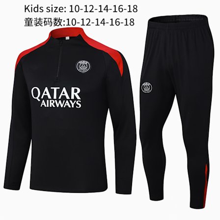 Ny Paris Frankrike Portugal Mbappe Messi langermet treningsdress fotballuniform dress ytterjakke barneklær 16