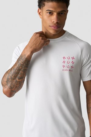 ICANIWILL - Mirage Mesh Raglan T-Shirt White - Heren - sportkleding van ICIW