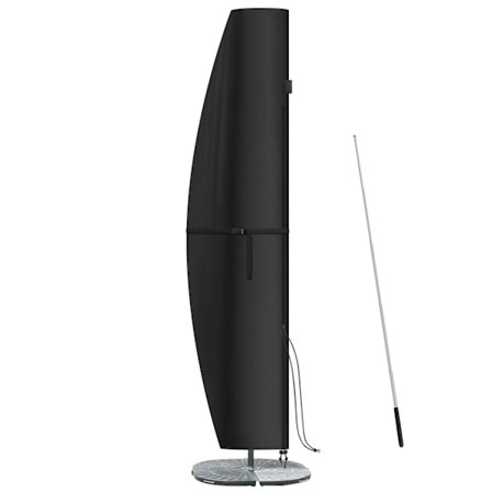 3-5m Beskyttelsescover til Udendørs Parasol, Vandtæt Oxford-stof Anti-UV Stort Parasolcover med Stang, 280 x 40/81/50cm