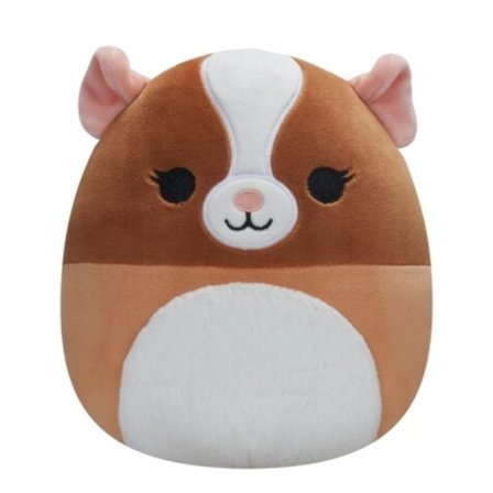 Squishmallows 19 cm, Garret den brune og hvide marsvin
