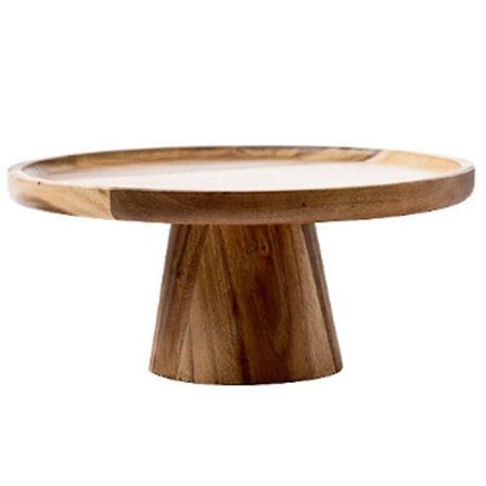 Høy Stativ Trekakefat Matserveringsskåler Øko Tre