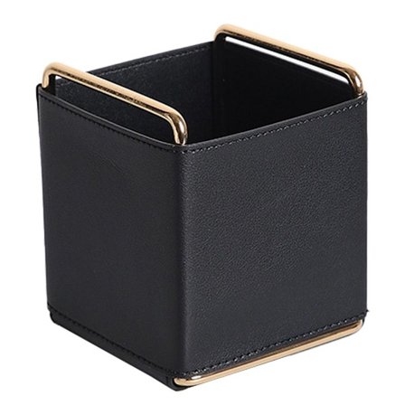 Læder penneholder, penneholder og arrangør til Essential i sort KLB