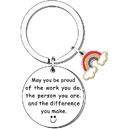 Lämna presenter till kollegor, tack kollega Rainbow Keyring For Women Party