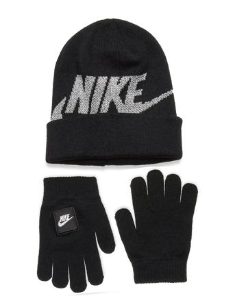 Nan Cropped Futura Beanie Set Accessories Winter Accessory Set Musta Nike