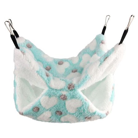 Lille Hængekøje til Kæledyr, Hængekøje til Chinchillaer, Egern, Andre Små Dyr, 34 x 34 cm (L x B) (Grøn)