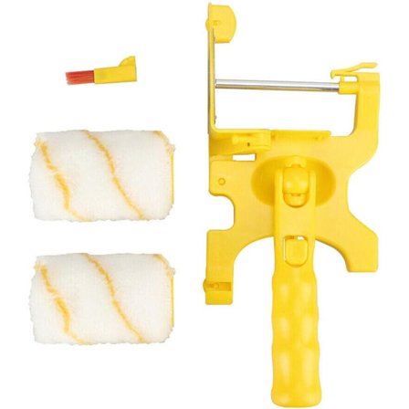 Rullborste, 5-pack Professionellt Målarrollerset Ren-Skärnings Målar Kantborste med 2 Ersättningsrollers 2 Borstar för Hem Väggar Tak