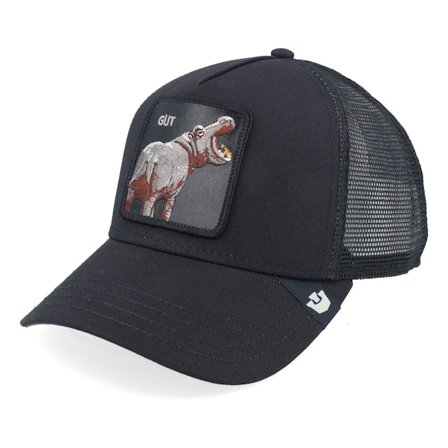 Goorin - Sort trucker Kasket - Gut Hippo Sport Void Black A-Frame Trucker @ Hatstore