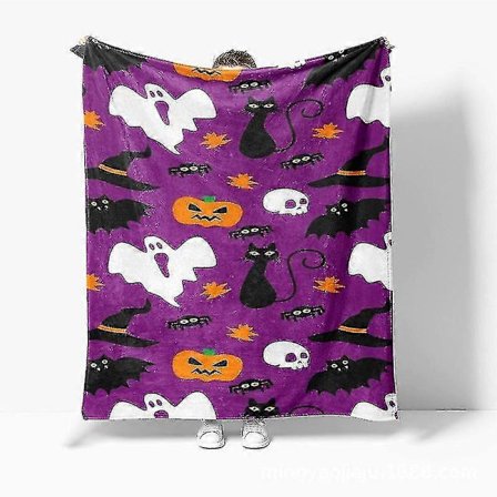 Halloween Jul Julklappar Dekoration Flanell Digitaltryck Filt Filt för tupplurar