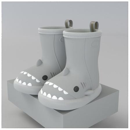 Flickor Baby halkfria regn stövlar vattentät halkfri för sport trädgård klättring Dark Gray 150