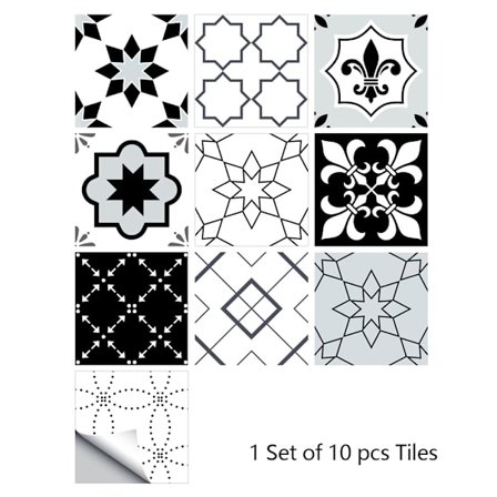 20 kpl Vintage-tyyliset Keittiö- ja Kylpyhuoneen Seinälaatat Tarrat Kuori ja Liimaa