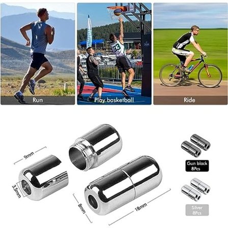 16 delar metall kapsel skosnören metall spänne metall skosnöre spänne sportskor Casual för barn och vuxna