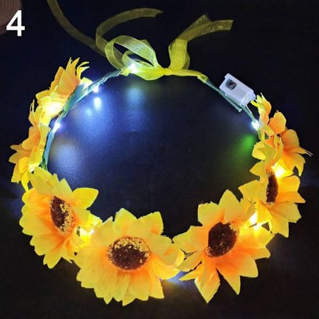 Glødende LED-krans Halloween-kroneblomst 4 4