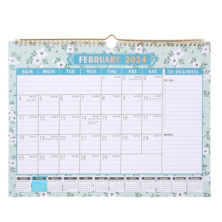 Månedlig vægkalender Ferieplanlægningskalender Engelsk Daglig Kalender Til Kontor