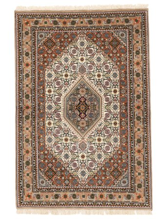 Noué À La Main Bidjar Indo Tapis 122X180 De Laine Marron/Noir Petit
