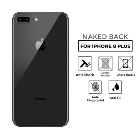 iPhone 8 Plus Genomskinlig Skin Skyddsplast Baksida