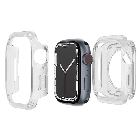 TPU+PC-fodral till Apple Watch Series 6 5 4 SE SE (2022) 44mm/8 7 45mm, stöttåligt skydd